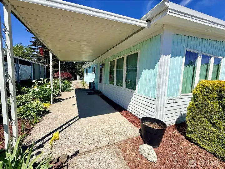 Covered front patio