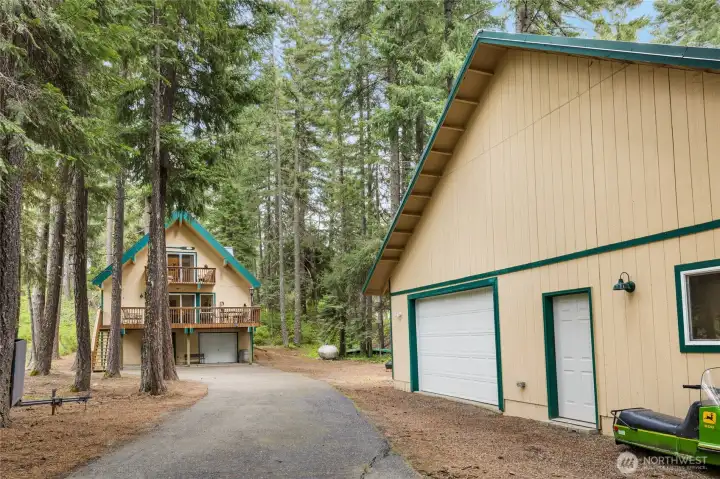 2036 Square Foot multi-level home with attached 480 SF Garage.  In 2014, the 1152-square-foot detached Garage/Shop was added.  Room for many toys.