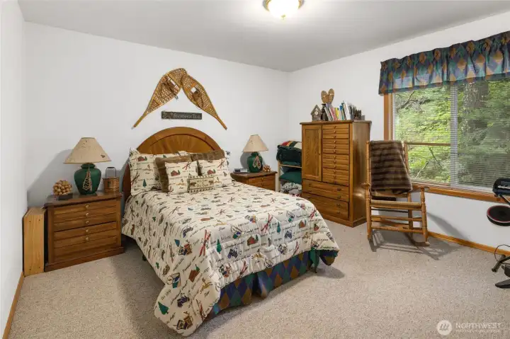 Bedroom on the main level with lots of room and large closet.