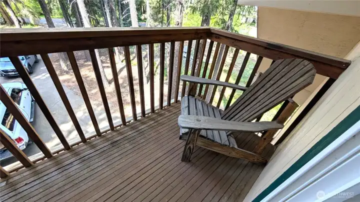 Private Deck with a nice view.