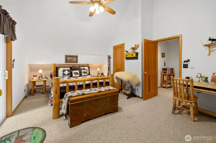 Notice the natural clear vertical wood doors.