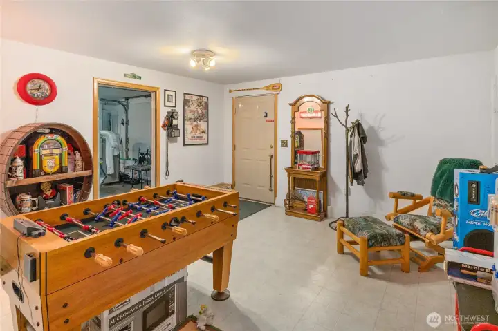 Lower entry brings you into one of the game rooms.