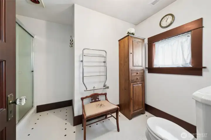 Heated towel rack.
