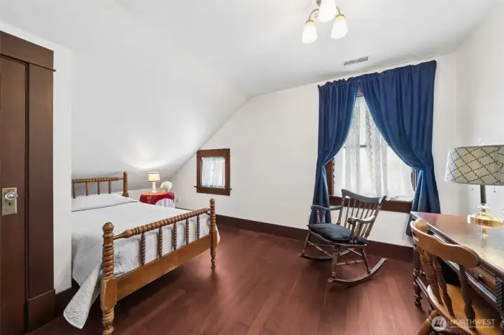 First bedroom at top of stairs to the right.