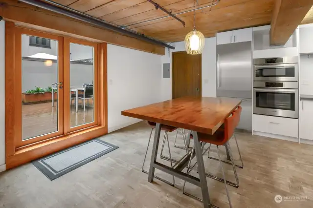 Kitchen has direct access to the patio for indoor/outdoor living.