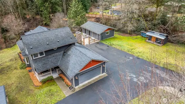 On west side of the property are more outbuildings.