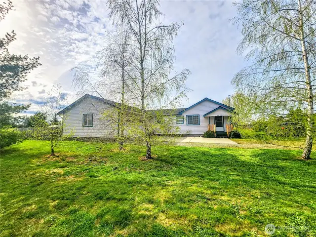 View of the main home from Flume Rd.