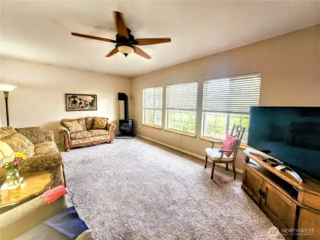 2nd home huge living area.  Freestanding stove blows you away!