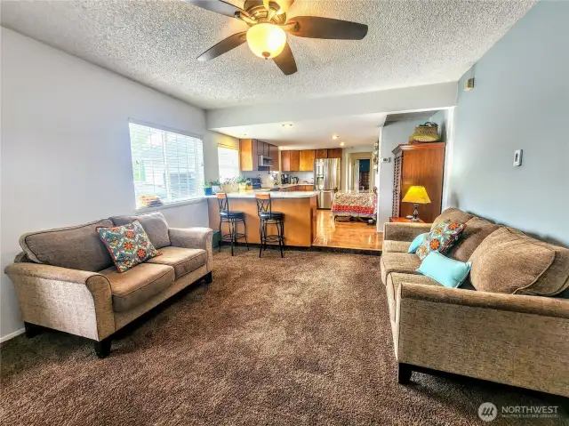 Living area looking toward kitchen.