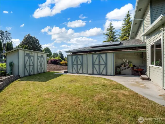 Ample outdoor storage on this one.
