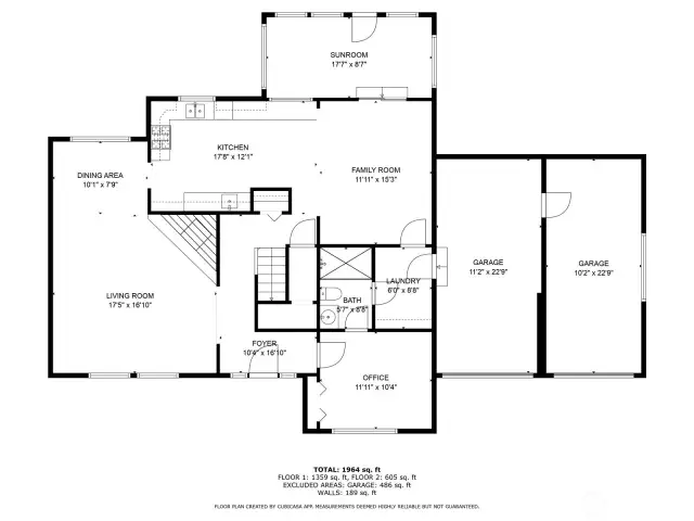 Floor plan for the main floor.