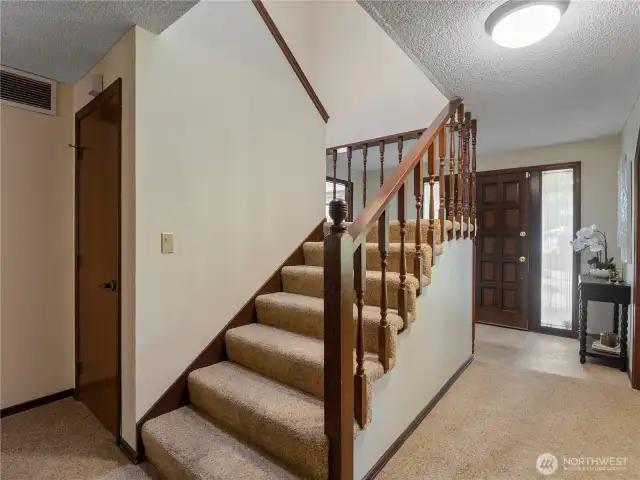 This home has so much storage and every space is utilized. The space underneath the stairs can be used as a pantry or for storing your holiday decorations.