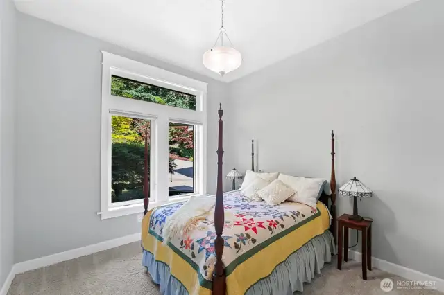 Nice sized bedroom with lots of light.