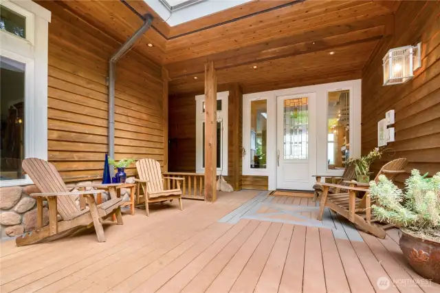 Spacious front deck.