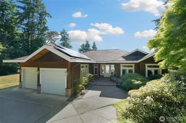 *Two car garage with shop space.