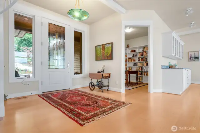 Entrance to the great room and open living space.