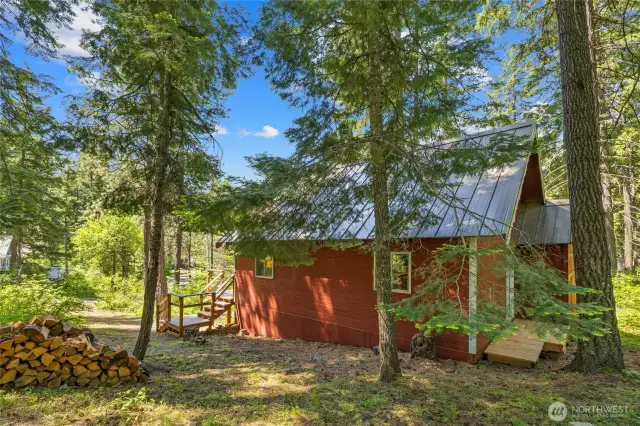 Back of cabin.