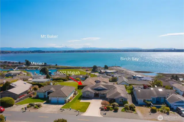 Mountain and bay views