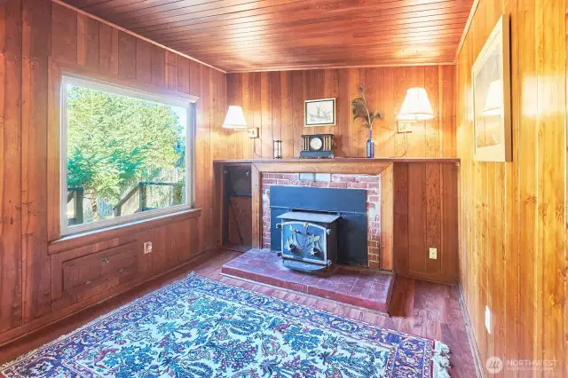 Cozy fireplace nook