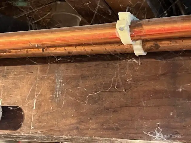 Copper plumbing installed