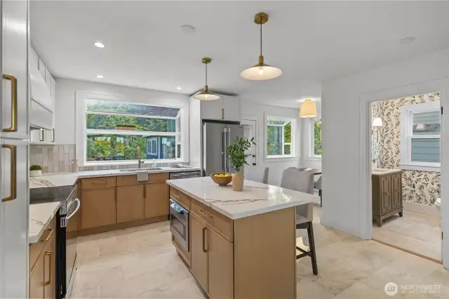 Kitchen looking at Kitchen Nook & Half Bath