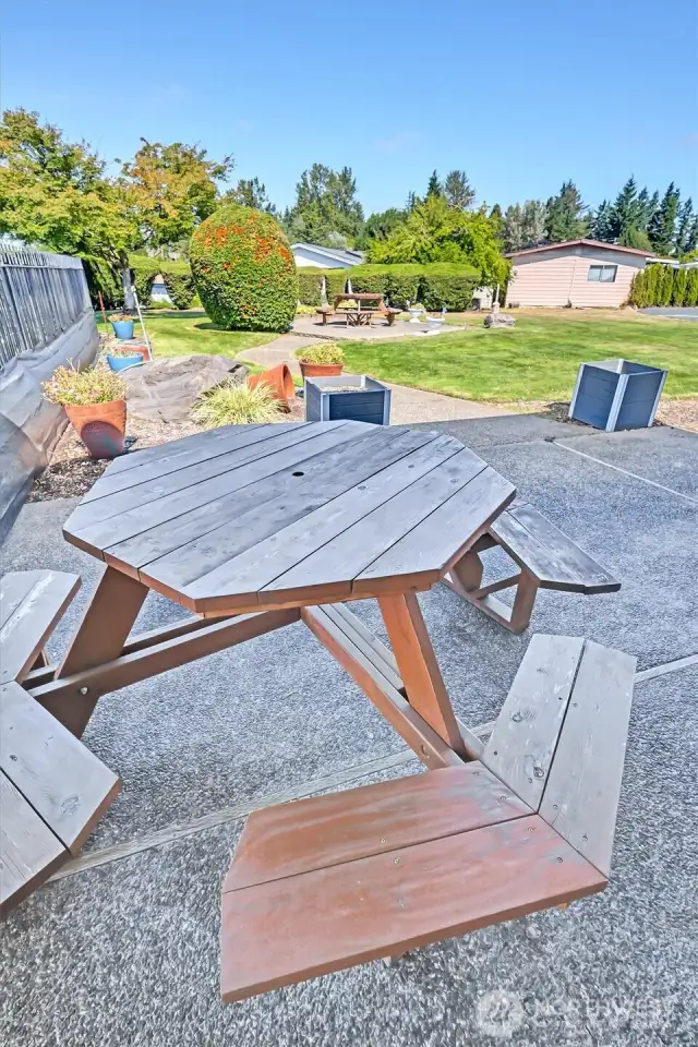 Community picnic area.