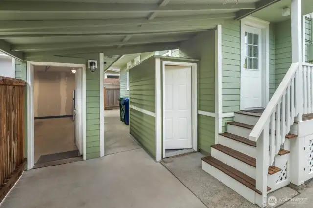 Back door and garage entrance