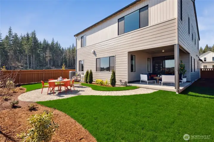 Landscaped rear yard ready for entertaining!