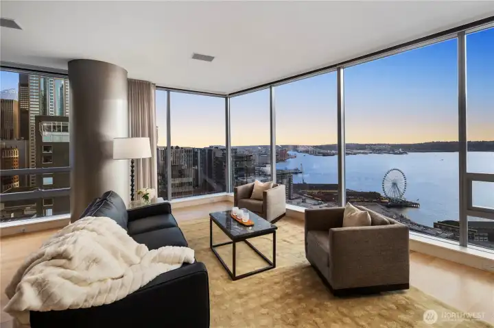 Relax in your lovely Living Room while treasuring the amazing views