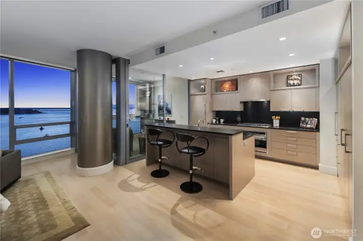 Display your art above your Kitchen cabinets