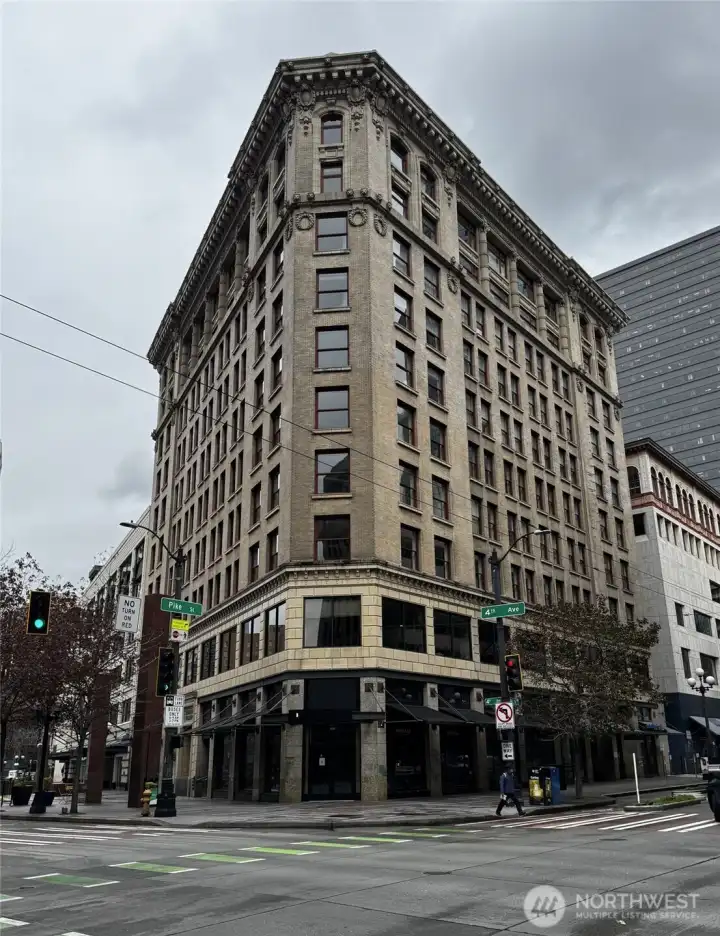 Seaboard Building was converted to condominiums in 2001. Lower floors are commercial space.