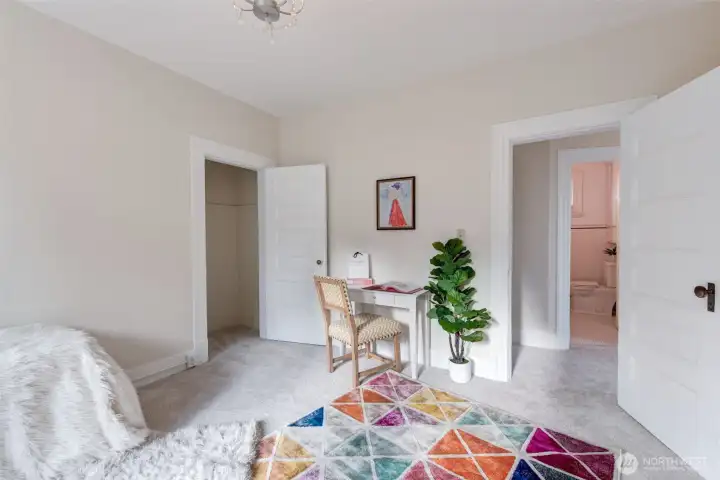 Another view of the second bedroom upstairs. Full bath is across the hall.