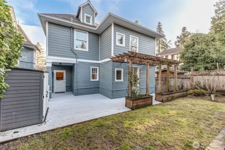 Back deck is on the West side of the home and the perfect place to spend warm spring & summer days.