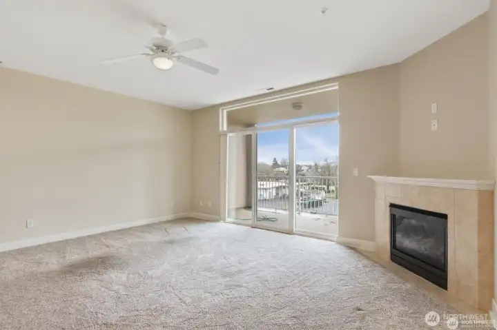 Living room slider to balcony