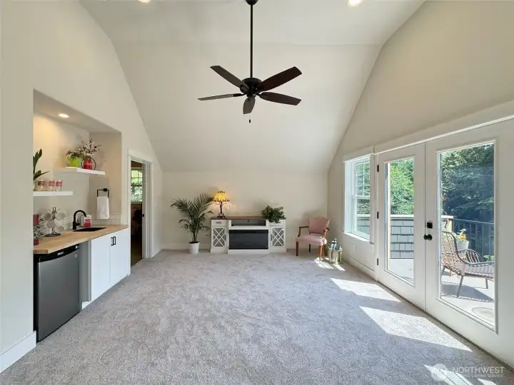 Family/ Game/ Hobby Room. Wet Bar, French Doors leading to Private Deck...