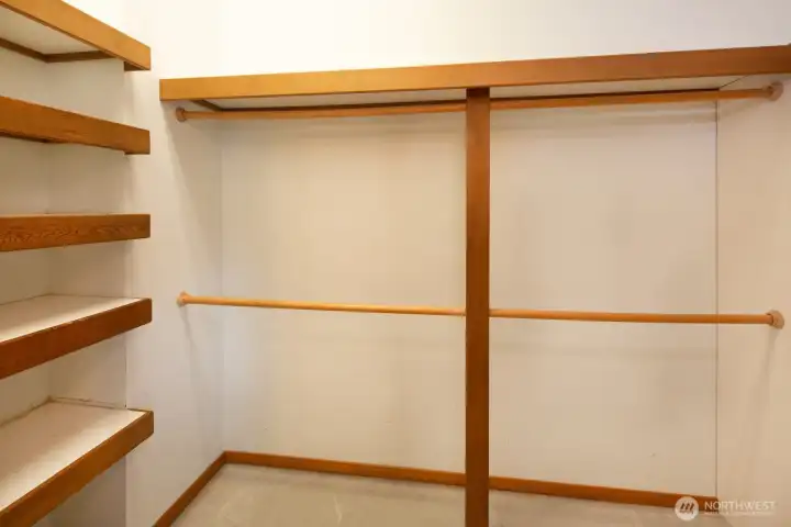 Roomy primary closet