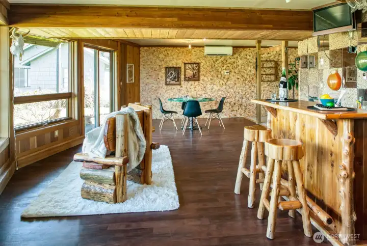 for year around fun, Lower-level family room