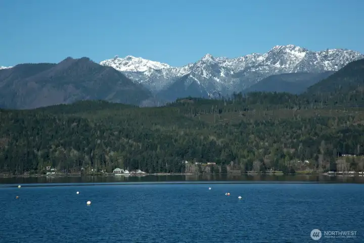 Looking West, see Those Olympic peaks on a clear, sunny day.