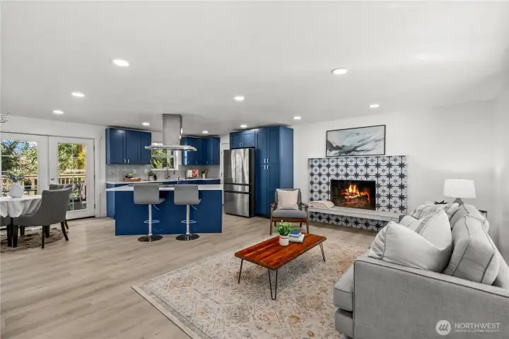 Living Room with Fireplace  12615 68th Av Ct E, Puyallup, WA 98373-8821