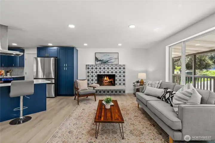 Living Room with Fireplace  12615 68th Av Ct E, Puyallup, WA 98373-8821
