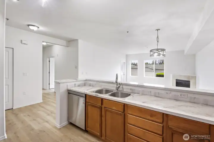 All new vinyl plank floors, interior paint, new appliances, fixtures, and window coverings.
