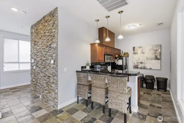 Community kitchen.