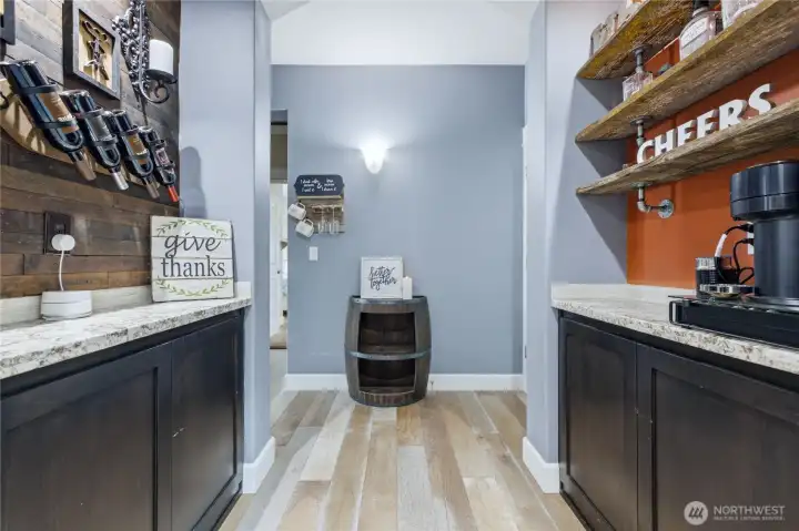 Wet bar area; butlers pantry.