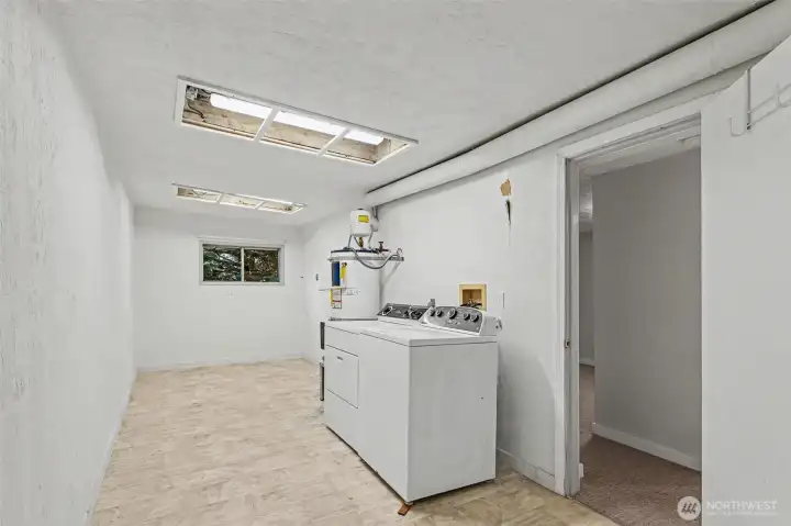 Large laundry room.