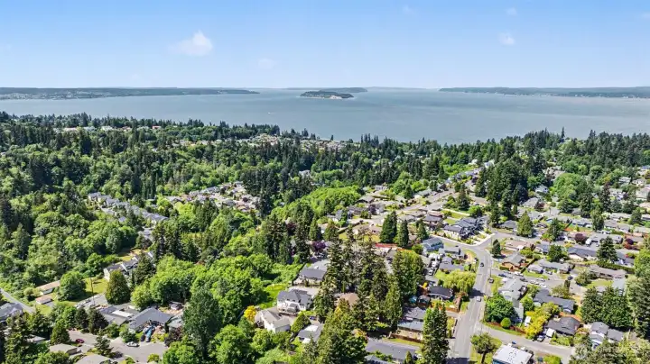 Take in the home's setting and its connection to the surrounding community from this expansive view.
