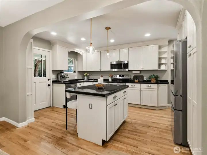 The heart of the home, this beautifully updated kitchen blends timeless style with everyday functionality.