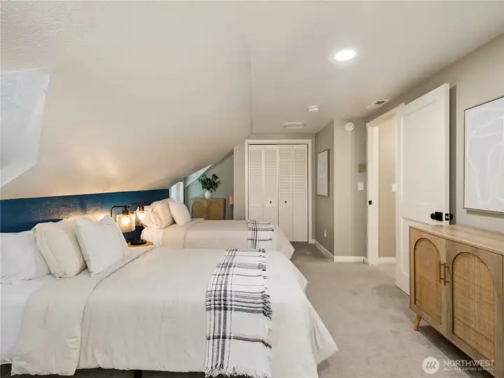 Warm and welcoming this room offers a peaceful retreat with plenty of versatility.