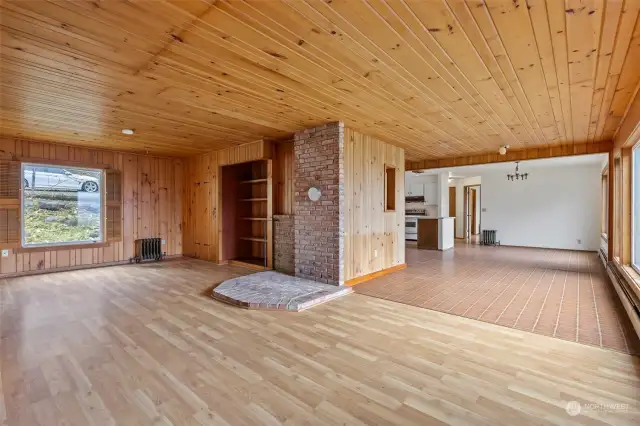 Open floor plan from main level living room