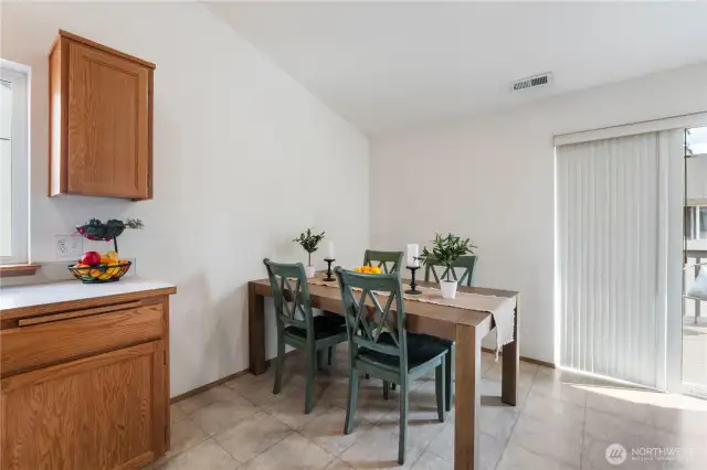 Eat in kitchen is spacious