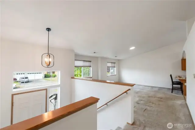 Open and airy upstairs.